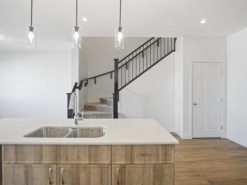 19215 24 Avenue, Edmonton, AB - Indoor Photo Showing Kitchen With Double Sink