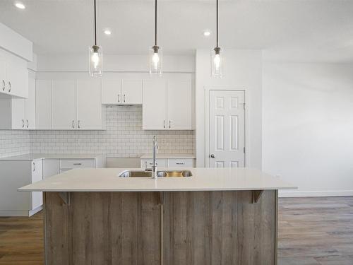 19215 24 Avenue, Edmonton, AB - Indoor Photo Showing Kitchen With Double Sink With Upgraded Kitchen