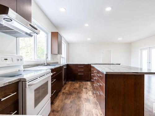 305 3 Street, Rural Lac Ste. Anne County, AB - Indoor Photo Showing Kitchen With Double Sink