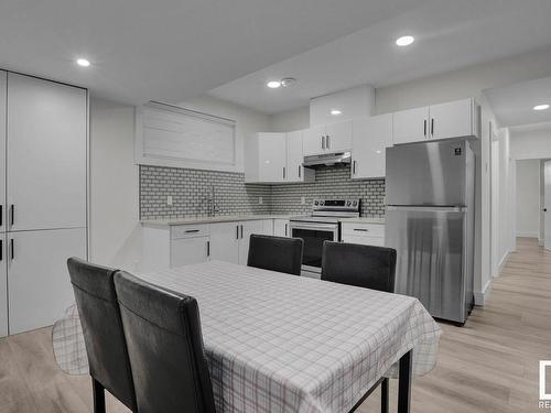 115 38 Street, Edmonton, AB - Indoor Photo Showing Kitchen With Stainless Steel Kitchen With Upgraded Kitchen