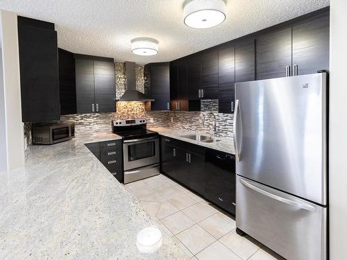 405 7951 96 Street, Edmonton, AB - Indoor Photo Showing Kitchen With Double Sink With Upgraded Kitchen