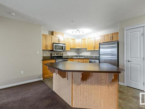 222 300 Spruce Ridge Road, Spruce Grove, AB - Indoor Photo Showing Kitchen With Stainless Steel Kitchen