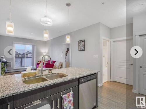 311 812 Welsh Drive, Edmonton, AB - Indoor Photo Showing Kitchen With Double Sink