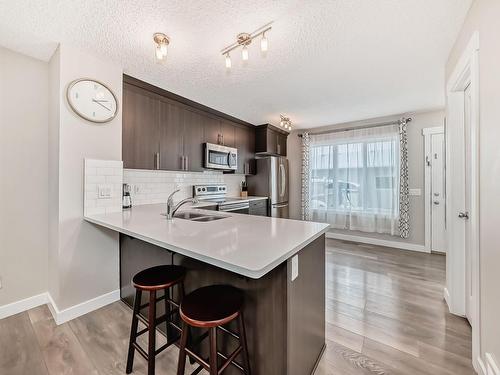 1321 Chappelle Boulevard, Edmonton, AB - Indoor Photo Showing Kitchen With Double Sink