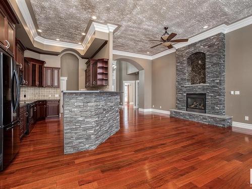 31-20508 Township Road 502, Rural Beaver County, AB - Indoor Photo Showing Living Room With Fireplace