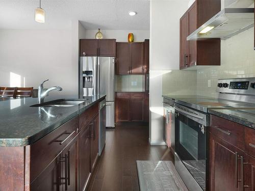 1404 29 Street, Edmonton, AB - Indoor Photo Showing Kitchen With Stainless Steel Kitchen With Double Sink