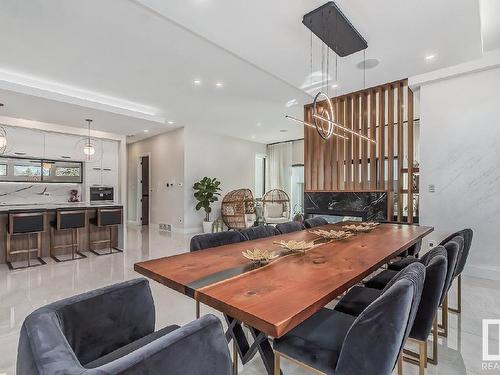 8908 140 Street Nw, Edmonton, AB - Indoor Photo Showing Dining Room