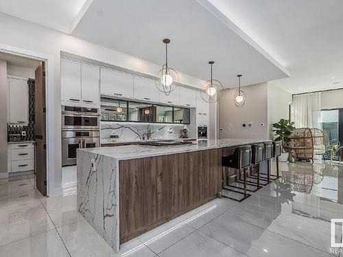 8908 140 Street Nw, Edmonton, AB - Indoor Photo Showing Kitchen With Upgraded Kitchen