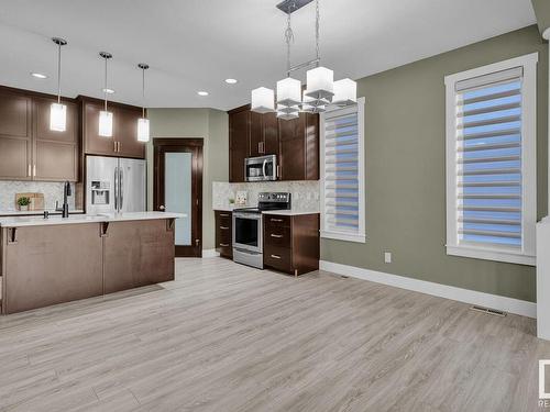 8716 218 Street, Edmonton, AB - Indoor Photo Showing Kitchen With Upgraded Kitchen