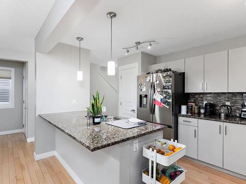 9864 221 Street, Edmonton, AB - Indoor Photo Showing Kitchen With Upgraded Kitchen