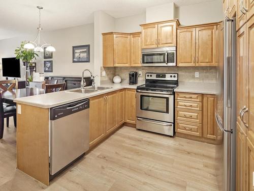 315 9820 165 Street, Edmonton, AB - Indoor Photo Showing Kitchen With Double Sink