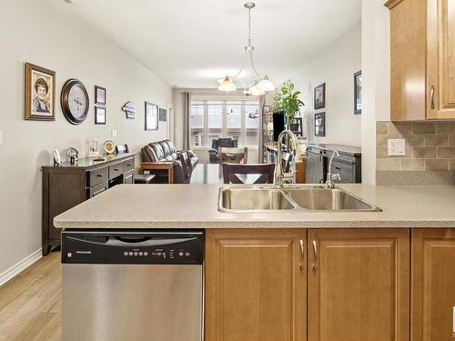 315 9820 165 Street, Edmonton, AB - Indoor Photo Showing Kitchen With Double Sink