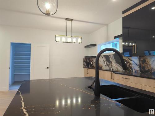 6115 Crawford Drive, Edmonton, AB - Indoor Photo Showing Kitchen With Double Sink