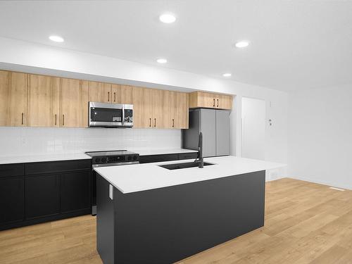 16 905 172 Street, Edmonton, AB - Indoor Photo Showing Kitchen With Double Sink