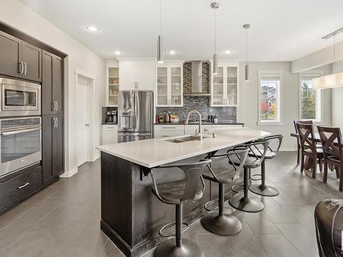 4904 Crabapple Lane, Edmonton, AB - Indoor Photo Showing Kitchen With Stainless Steel Kitchen With Double Sink With Upgraded Kitchen