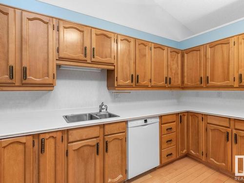 1 500 Lessard Drive, Edmonton, AB - Indoor Photo Showing Kitchen With Double Sink