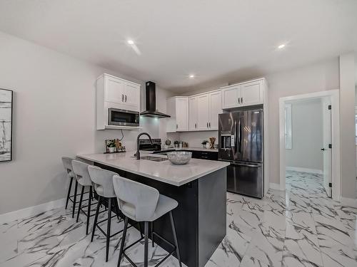 11217 125 Street, Edmonton, AB - Indoor Photo Showing Kitchen With Stainless Steel Kitchen