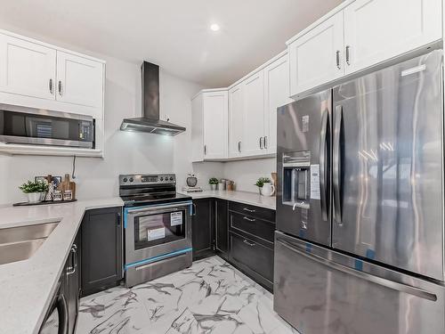 11217 125 Street, Edmonton, AB - Indoor Photo Showing Kitchen With Stainless Steel Kitchen With Upgraded Kitchen