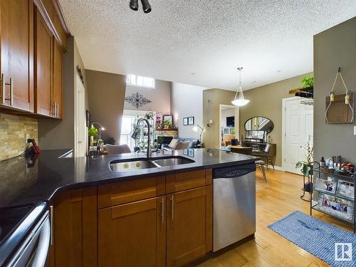 619 10235 112 Street, Edmonton, AB - Indoor Photo Showing Kitchen With Double Sink