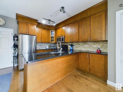 619 10235 112 Street, Edmonton, AB - Indoor Photo Showing Kitchen With Double Sink