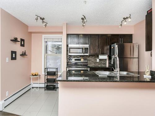 118 12045 22 Avenue, Edmonton, AB - Indoor Photo Showing Kitchen With Stainless Steel Kitchen With Double Sink