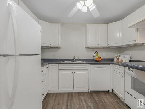 108 8903 106A Avenue, Edmonton, AB - Indoor Photo Showing Kitchen With Double Sink