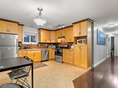 12040 63 Street, Edmonton, AB - Indoor Photo Showing Kitchen With Stainless Steel Kitchen