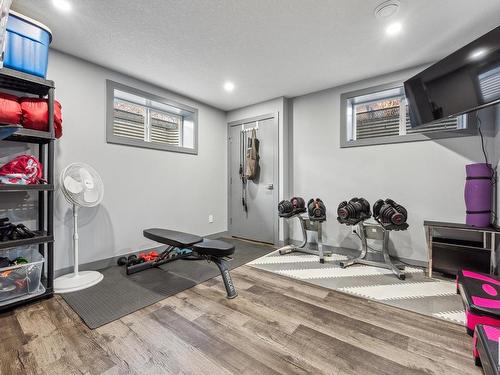 199 Cottonwood Avenue, Sherwood Park, AB - Indoor Photo Showing Gym Room