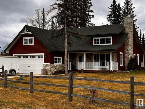 630049 Range Road 55, Rural Woodlands County, AB - Outdoor With Deck Patio Veranda With Facade