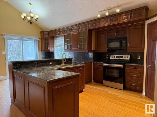 527 89 Street, Edmonton, AB - Indoor Photo Showing Kitchen With Double Sink