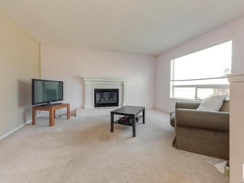 377 Blackburn Drive, Edmonton, AB - Indoor Photo Showing Living Room With Fireplace