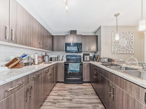 205 3670 139 Avenue, Edmonton, AB - Indoor Photo Showing Kitchen With Double Sink