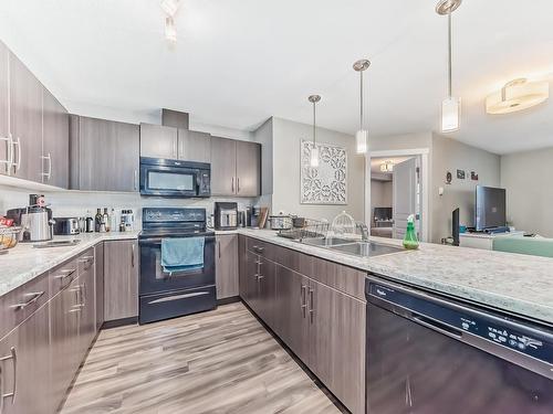 205 3670 139 Avenue, Edmonton, AB - Indoor Photo Showing Kitchen With Double Sink With Upgraded Kitchen