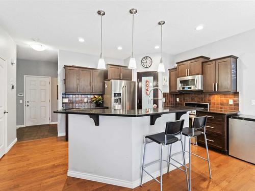 79 Avonlea Way, Spruce Grove, AB - Indoor Photo Showing Kitchen With Upgraded Kitchen