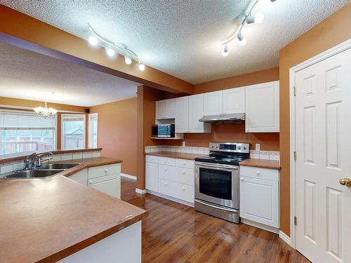 3553 23 St, Edmonton, AB - Indoor Photo Showing Kitchen With Double Sink