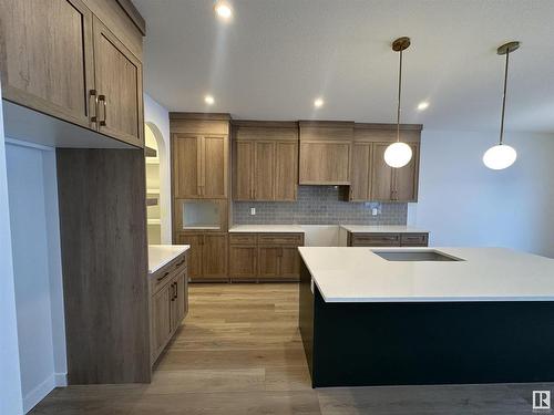 77 Chelles Wynd, St. Albert, AB - Indoor Photo Showing Kitchen With Upgraded Kitchen