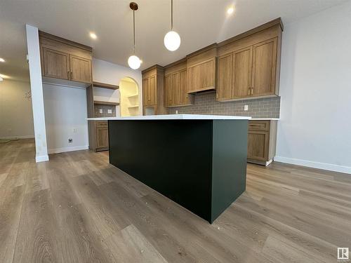 77 Chelles Wynd, St. Albert, AB - Indoor Photo Showing Kitchen With Upgraded Kitchen