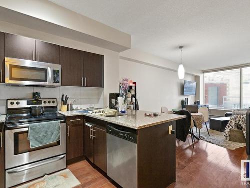 604 10152 104 Street, Edmonton, AB - Indoor Photo Showing Kitchen With Stainless Steel Kitchen With Upgraded Kitchen