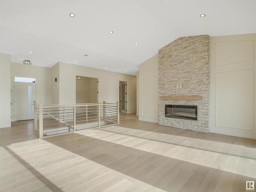 30 Avonlea Way, Spruce Grove, AB - Indoor Photo Showing Living Room With Fireplace