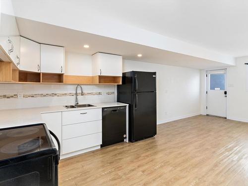 9604/9606 124 Avenue, Edmonton, AB - Indoor Photo Showing Kitchen With Double Sink