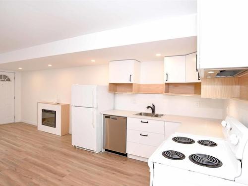 9604/9606 124 Avenue, Edmonton, AB - Indoor Photo Showing Kitchen With Double Sink