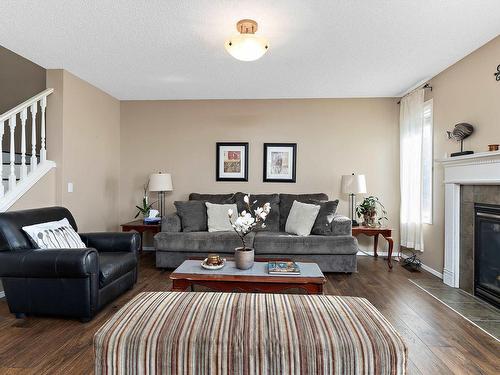 21027 92 Avenue, Edmonton, AB - Indoor Photo Showing Living Room With Fireplace