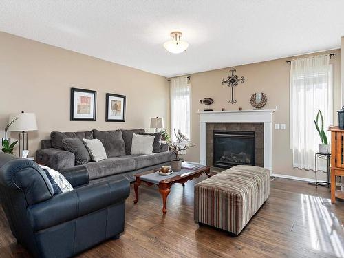 21027 92 Avenue, Edmonton, AB - Indoor Photo Showing Living Room With Fireplace