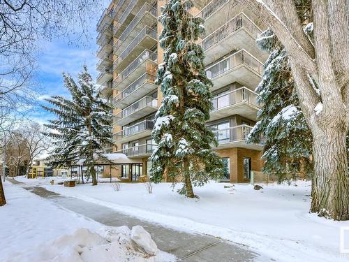 1106 10545 Saskatchewan Drive, Edmonton, AB - Outdoor With Balcony With Facade