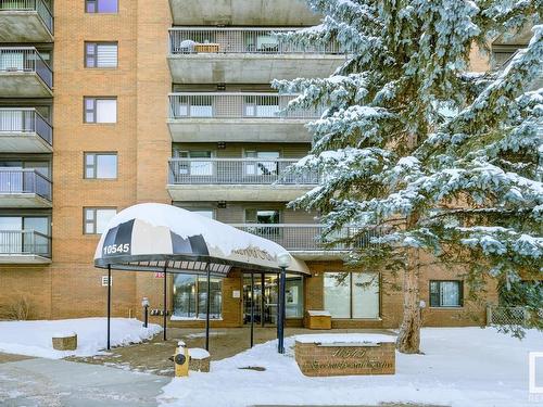 1106 10545 Saskatchewan Drive, Edmonton, AB - Outdoor With Balcony With Facade