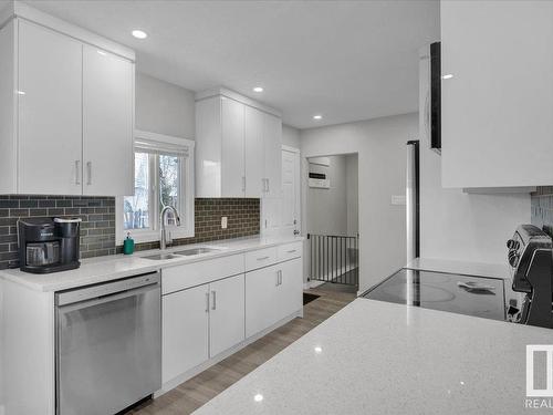 13424 137 Street, Edmonton, AB - Indoor Photo Showing Kitchen With Double Sink