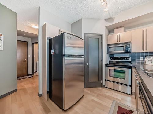 803 10504 99 Avenue, Edmonton, AB - Indoor Photo Showing Kitchen With Double Sink