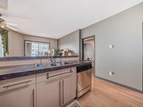 803 10504 99 Avenue, Edmonton, AB - Indoor Photo Showing Kitchen With Double Sink