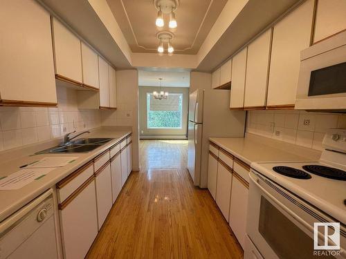 310 4404 122 Street, Edmonton, AB - Indoor Photo Showing Kitchen With Double Sink