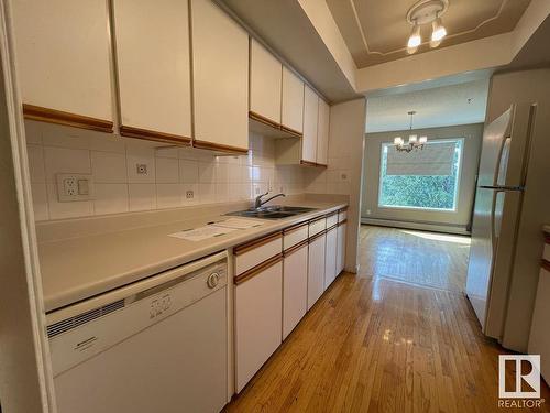 310 4404 122 Street, Edmonton, AB - Indoor Photo Showing Kitchen With Double Sink